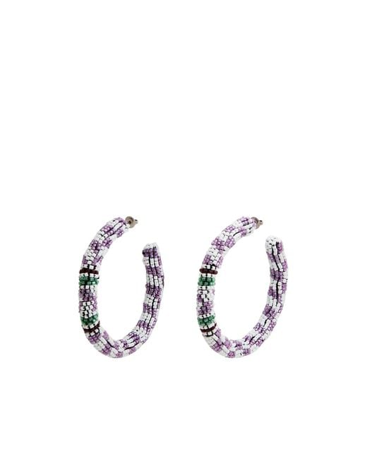 Isabel Marant White Hoop Earrings