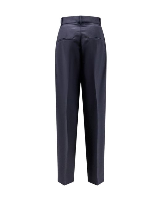 Rohe Blue Casual Trousers With Belt Loops