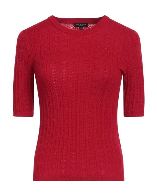 Rag & Bone Red Plain Colour Jumper