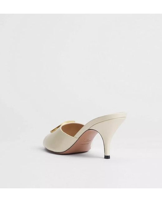 Dior White Initials Heeled Slide