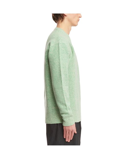 Jil Sander Green Crewneck Ribbed Jumper for men