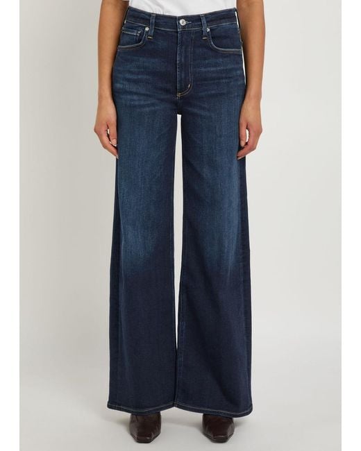 Citizens of Humanity Blue Lyra Wide-Leg Jeans