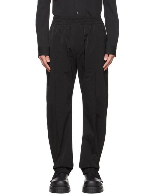 Bottega Veneta Black Straight Leg Track Pants for men