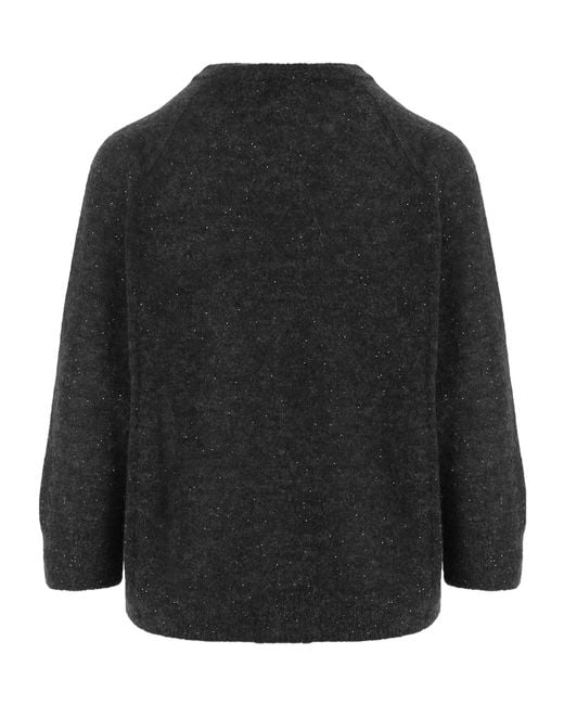 Bruno Manetti Black Crew Neck Knitted Sweater
