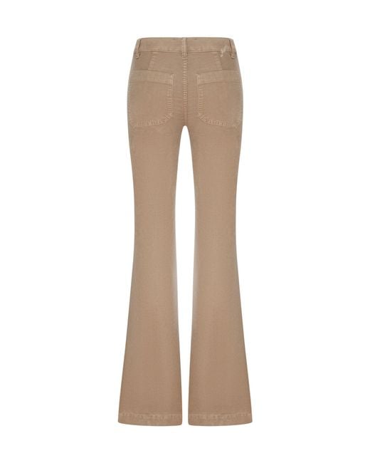 Seafarer Natural Button-Detail Casual Trousers
