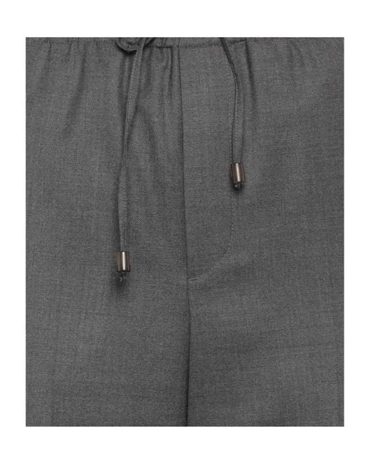 Maison Margiela Gray Solid Color Wool Pants