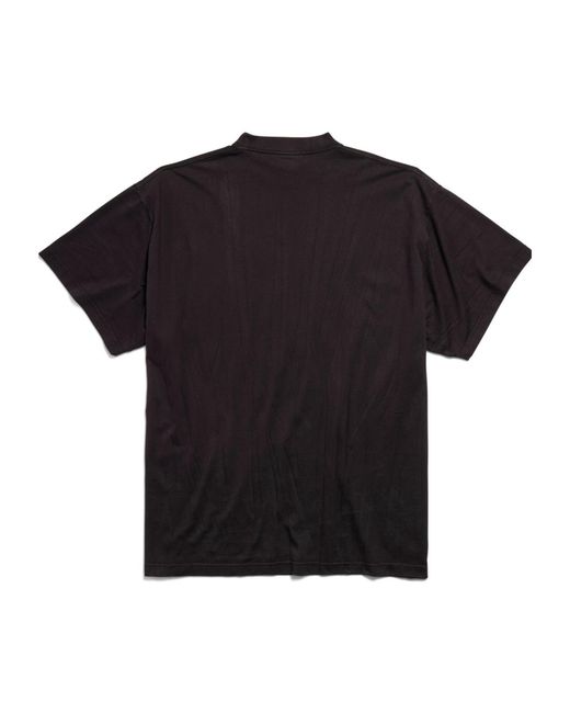 Balenciaga Black Bb Logo Printed Large Fit T-Shirt for men