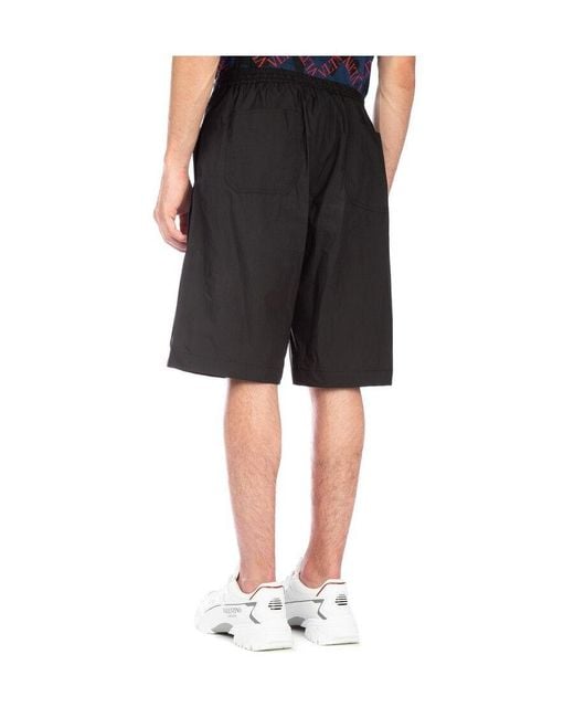 Valentino Black Vltn Stripe Shorts for men