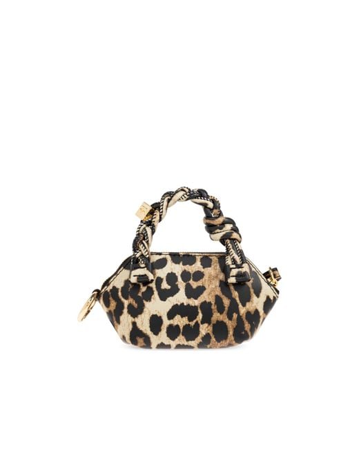 Ganni White Leopard Nano Bou Bag