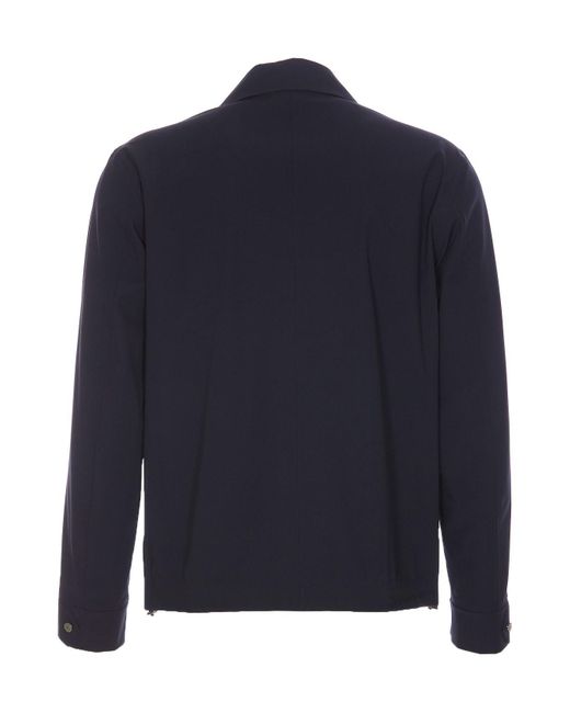 Herno Black Long-Sleeved Buttoned Shirt for men