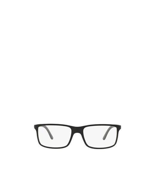 Polo Ralph Lauren White Eyewear Rectangular Frame Glasses for men