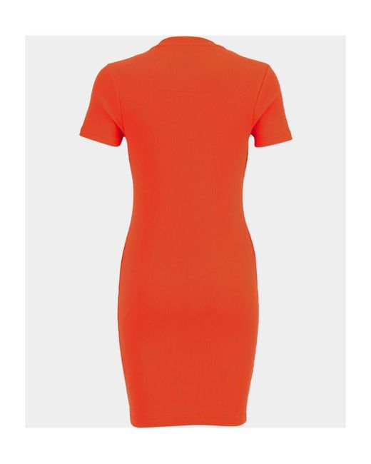Givenchy Orange 4G Plaque Short-Sleeved Dress