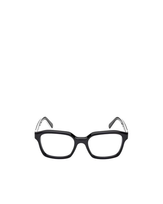Moncler White Eyewear Square Frame Glasses for men