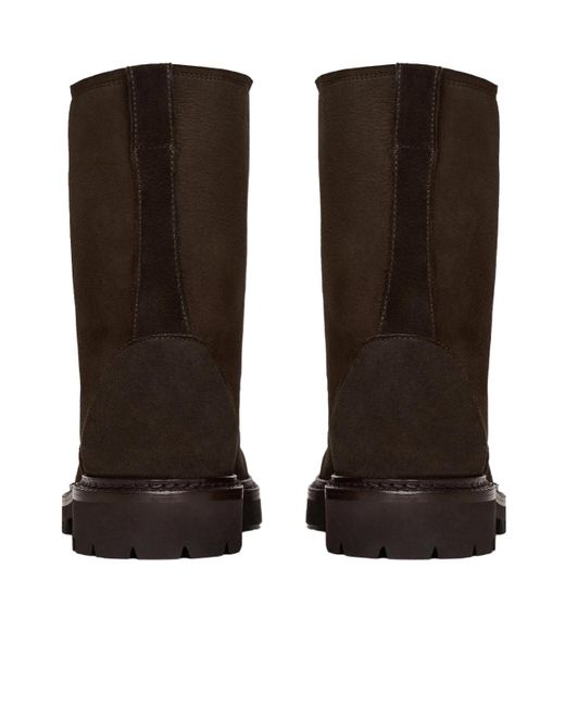 Scarosso Brown Paul Shearling-Lined Boots for men