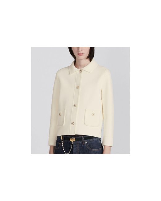 Dior White Cropped Jacket