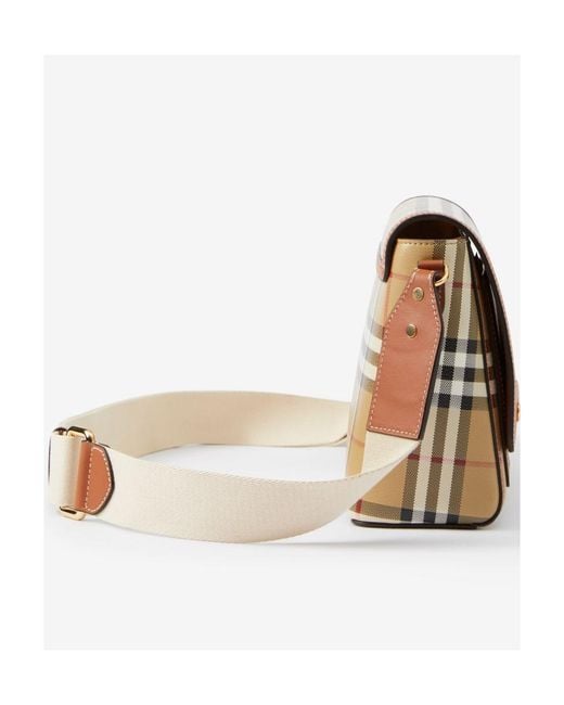 Burberry Natural Note Checked Crossbody Bag