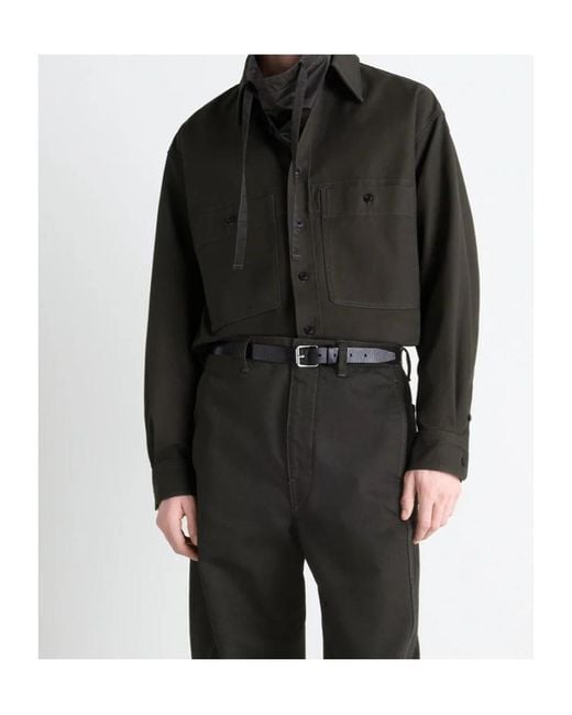 Lemaire Black Utility Overshirt for men