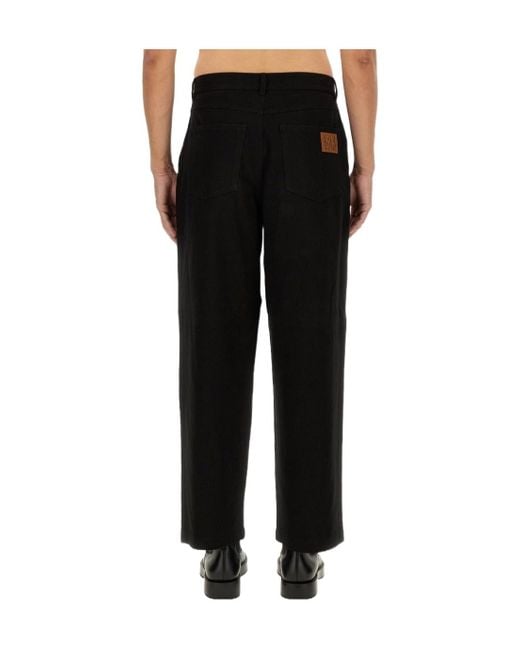 Moschino Black Casual Pants With Belt Loops for men