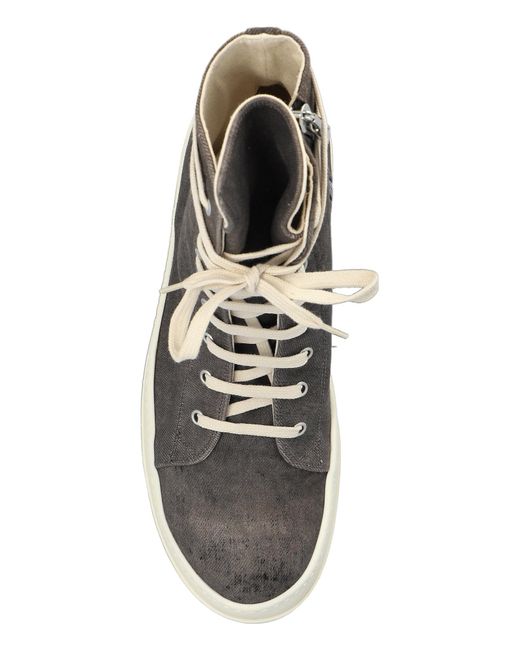 Rick Owens Brown High-Top Zip Sneakers for men