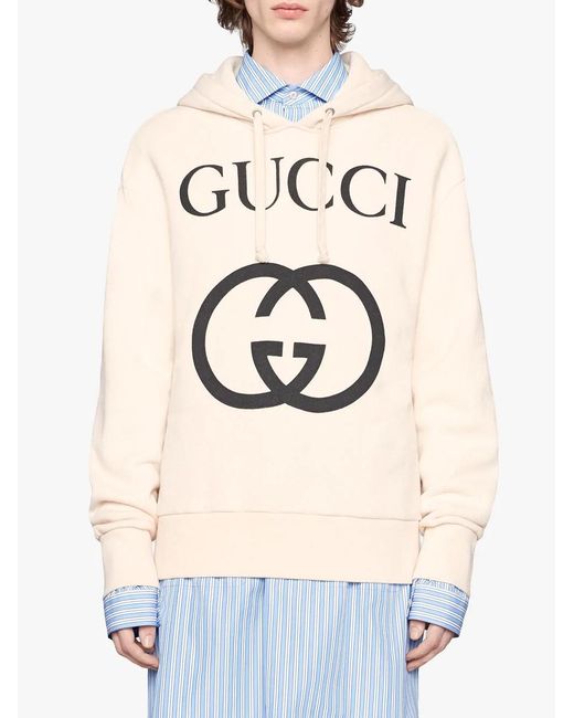 Gucci White Interlocking G Hoodie for men
