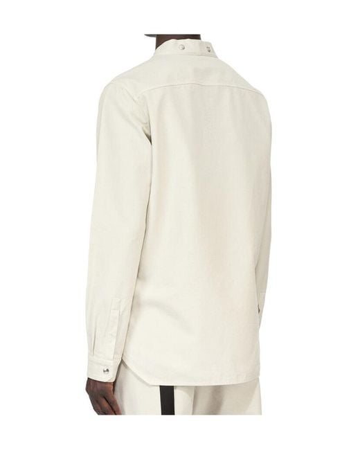 Rick Owens White Snap-Button Shirt for men