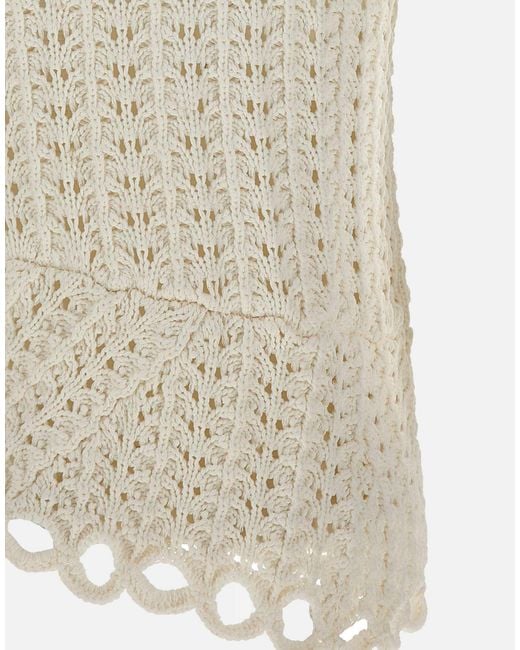 Loulou de Saison Gray Saez Ruffled Crochet Top