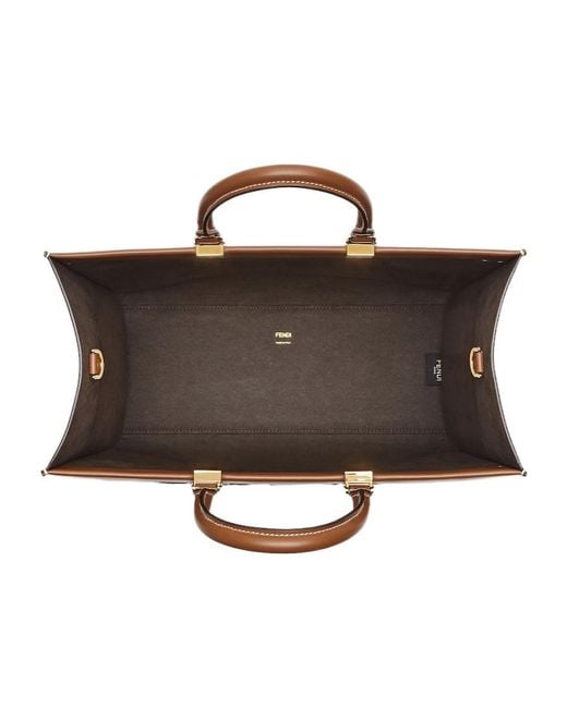Fendi Brown Sunshine Medium Tote Bag