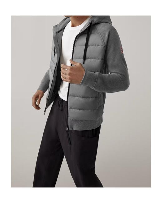 Canada Goose Gray Apos;S Hybridge Huron Padded-Front Jacket for men