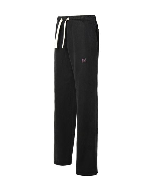 Palm Angels Black Cotton Blend Pants for men