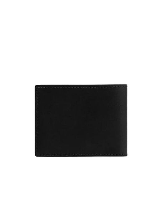 COACH Black Bi-Fold Leather Wallet for men