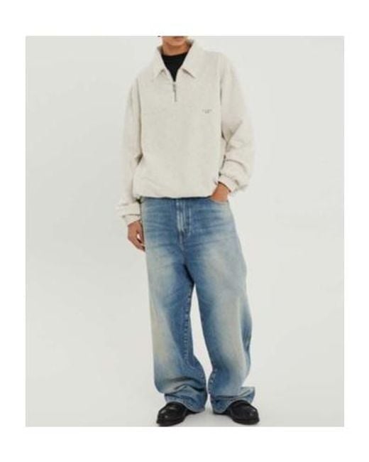 1989 STUDIO White Collared Sweatshirt