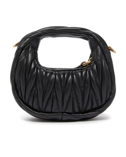 Miu Miu Black Miu Wander Quilted Shoulder Bag
