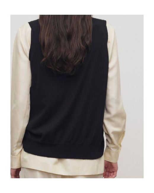 The Row Black Neel Vest