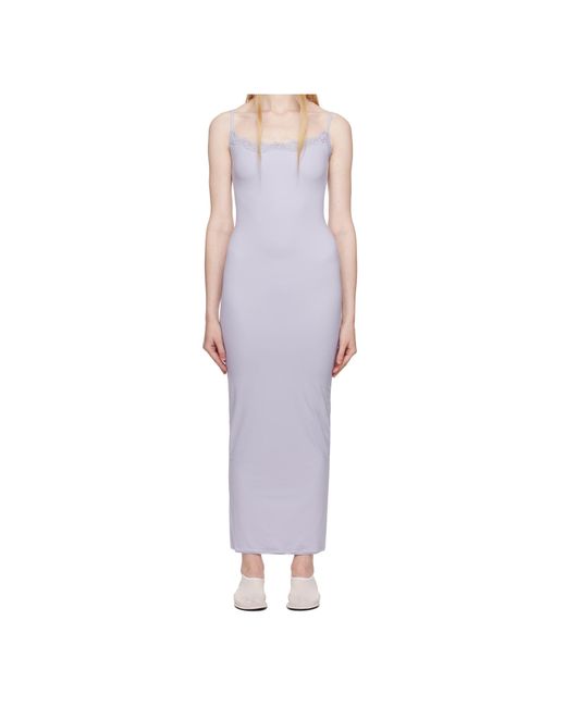 Skims Purple Lace Trim Dress
