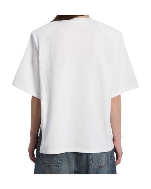 Frankie Shop White Short-Sleeved Crewneck T-Shirt