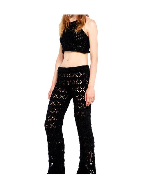 Alanui Black Braided Suspenders