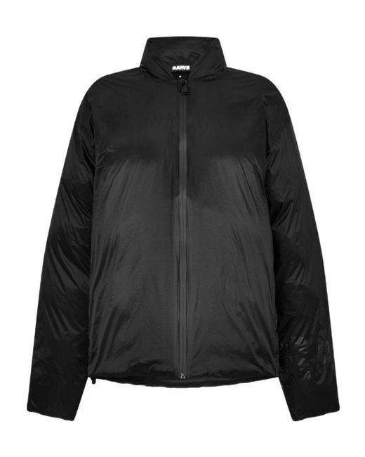 Rains Black Long-Sleeved Casual Jacket