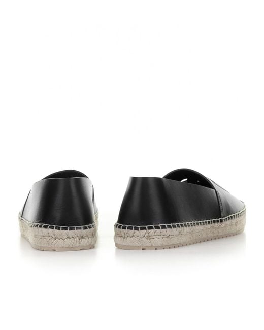 Dolce & Gabbana Black Dg Logo Embossed Espadrilles for men