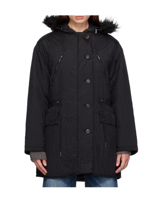 Our Legacy Black Subtle Parka Coat