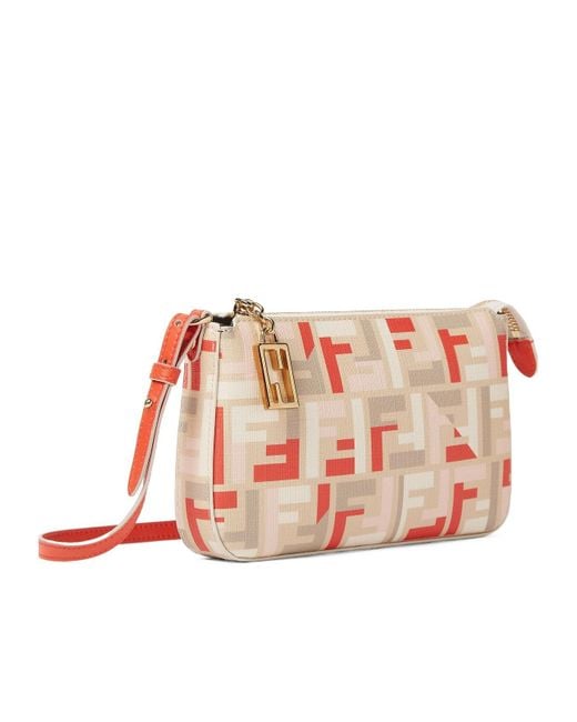 Fendi Pink Baguette Ff Printed Pouch