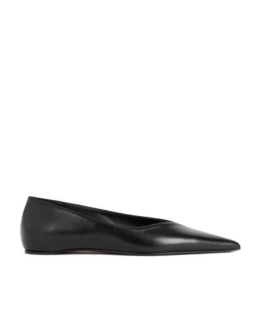 Totême Black Totême Pointed Toe Slip On Ballerinas