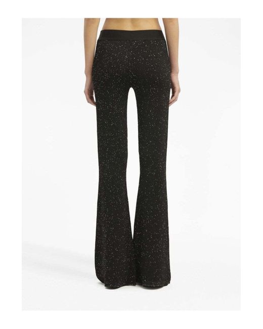 Palm Angels Black Embellished Flared Pants