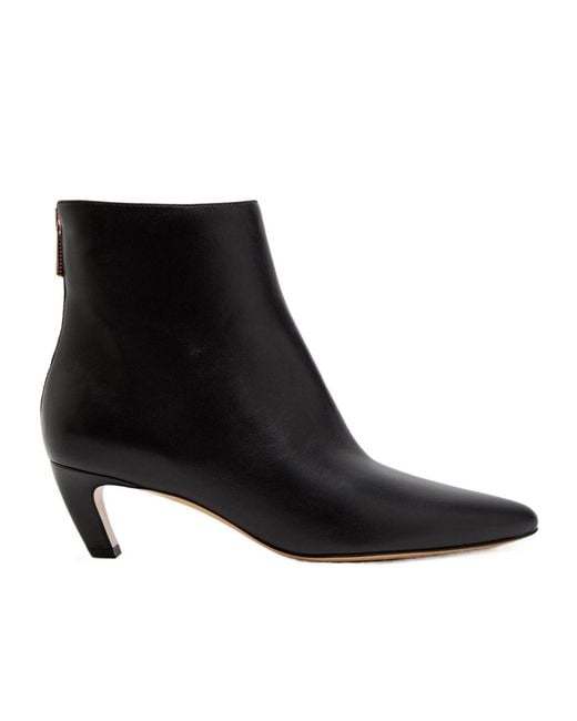 Gabriela Hearst Black Leather Ankle Boots