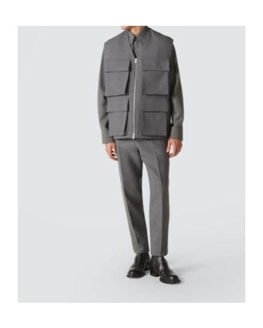 Jil Sander Gray Virgin Wool Tapered Pants for men