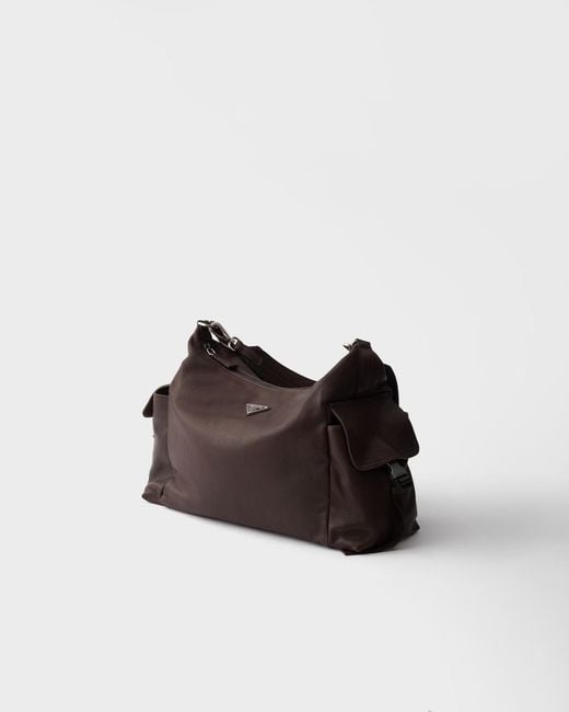 Prada Brown Explore Leather Shoulder Bag for men