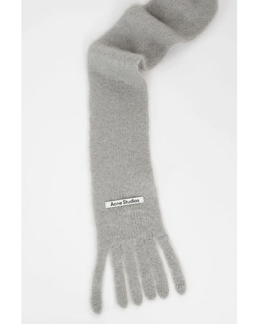 Acne White Fringed Scarf