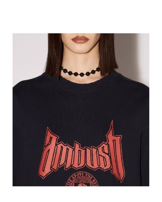 Ambush Blue Logo Cotton Sweatshirt for men