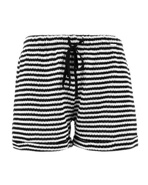 Emporio Armani Black Striped Shorts