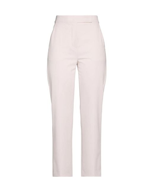 Max Mara Pink Solid-Color Stretch Casual Pants