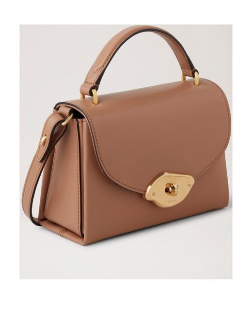 Mulberry Brown Small Lana Foldover-Top Tote Bag